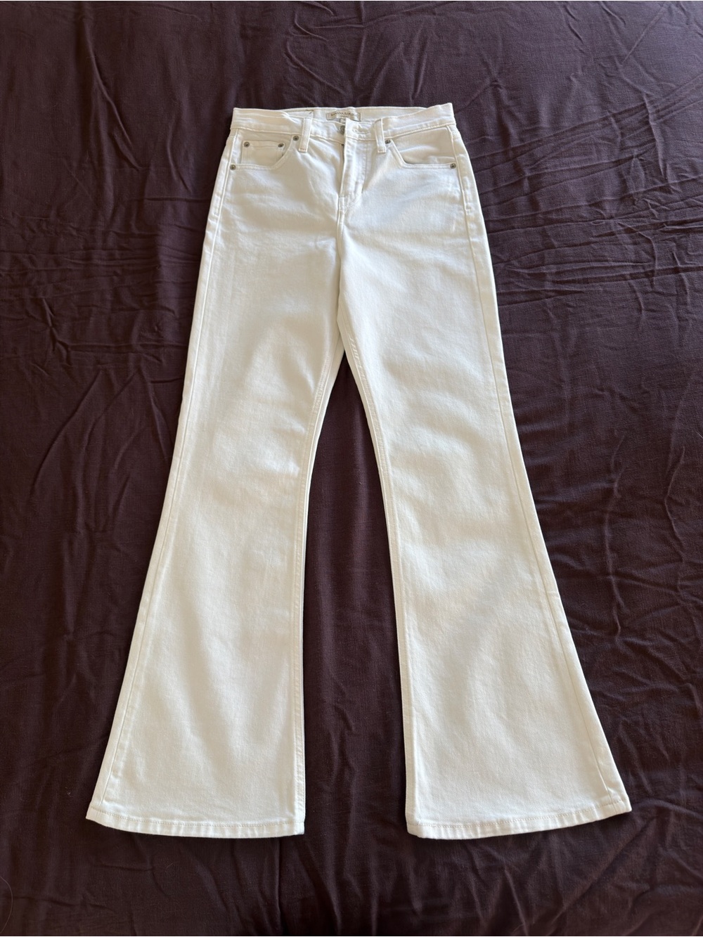 Banana Republic White Jeans High-Rise Bootcut Size 26